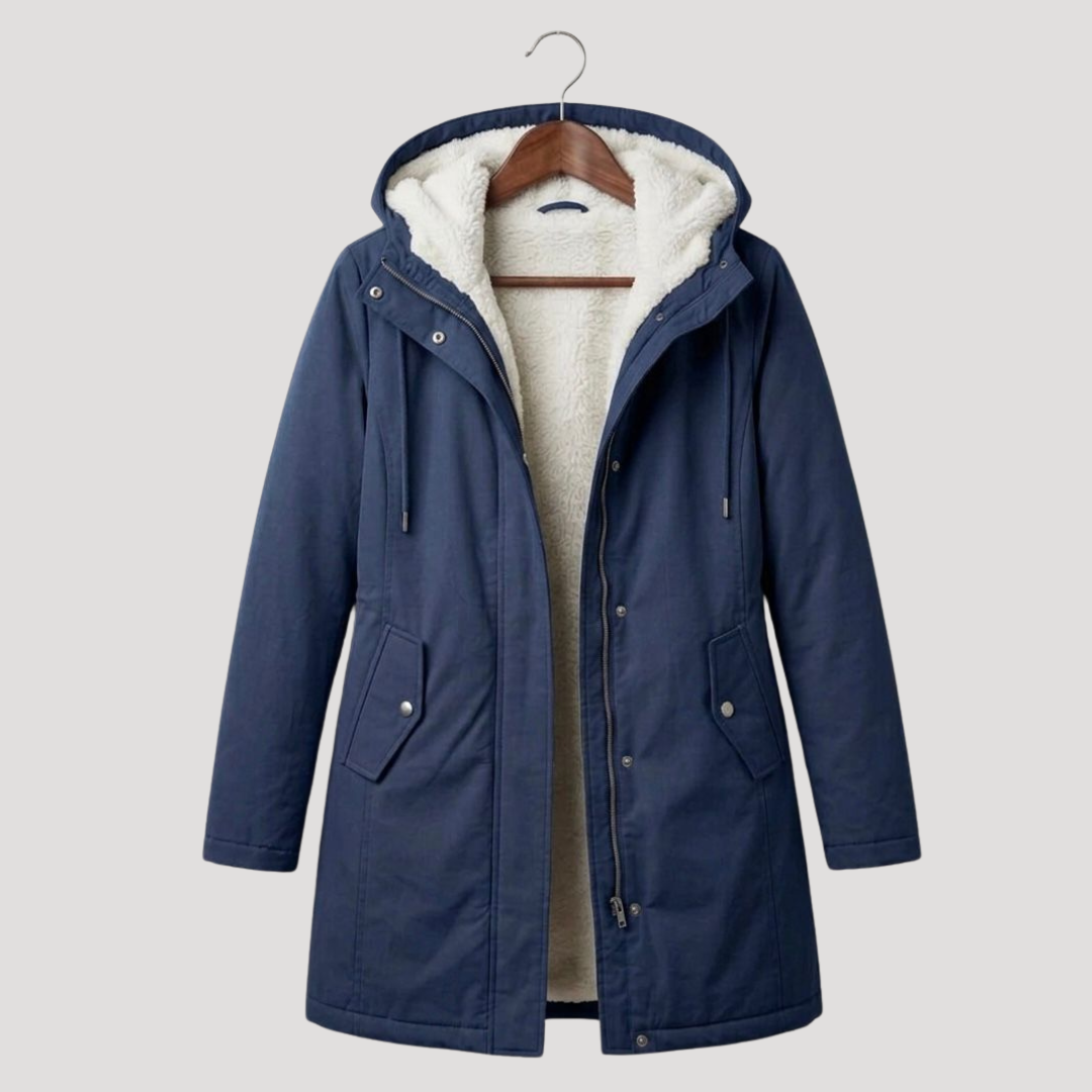 Parka longue femme noire à capuche. Manteau chaud et stylé pour l'hiver urbain. Protection optimale.