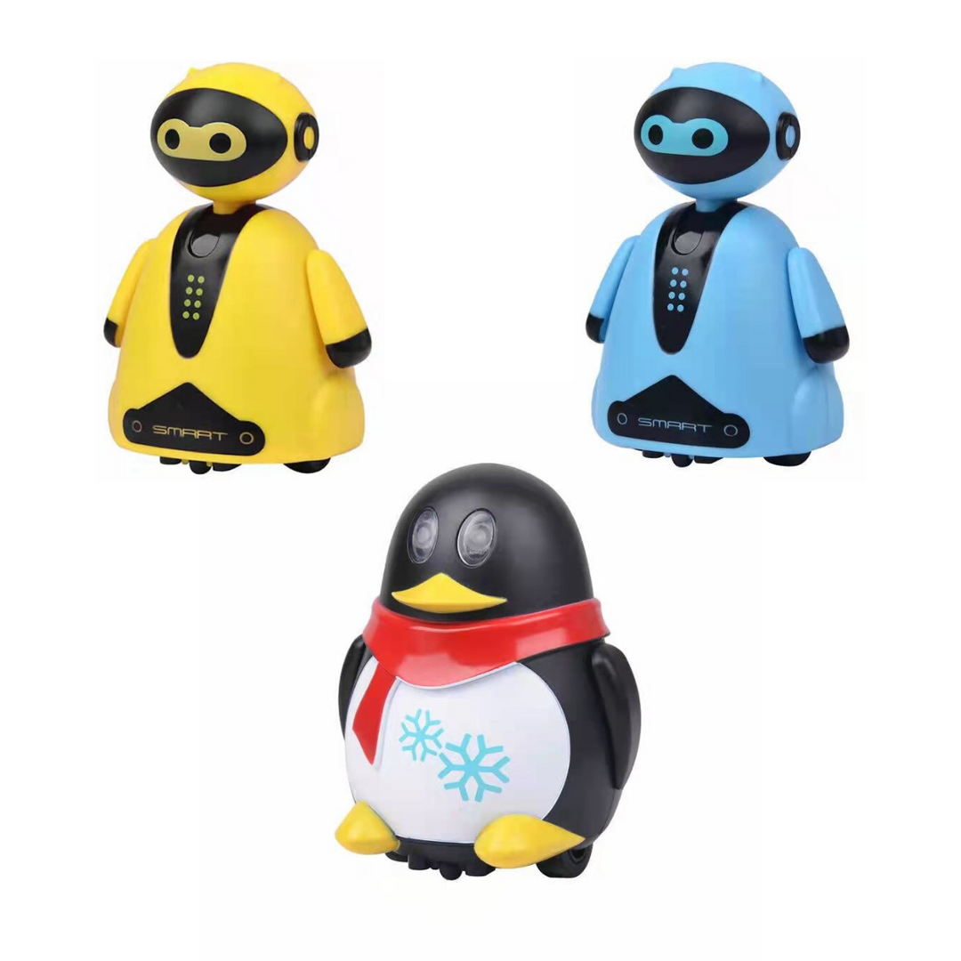 Jouet robot suiveur de ligne pour enfants, parfait pour le développement de la motricité et de l'imagination.