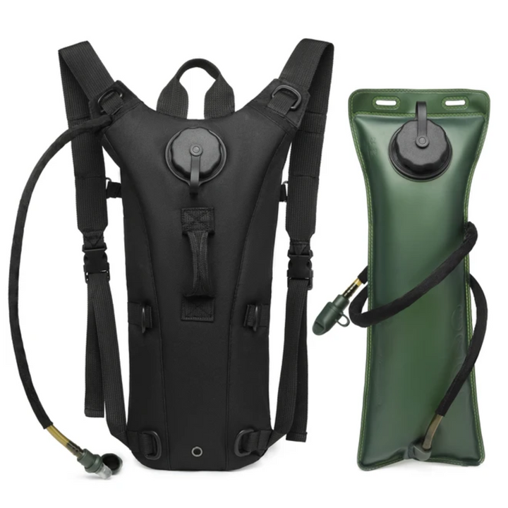 Sac hydratation 3L étanche pour randonneurs et cyclistes. Équipement essentiel aventure outdoor.
