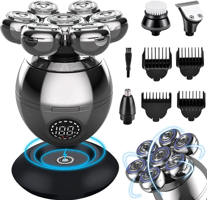 Rasoir électrique 7D pour homme. Design ergonomique pour un rasage de précision et un soin visage optimal.