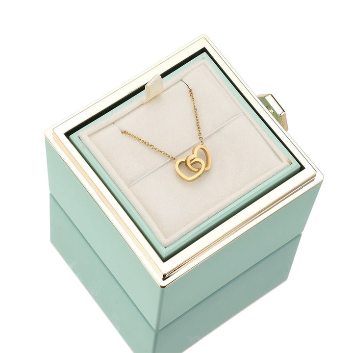 Cadeau personnalisé: Rose éternelle Amor's Bloemenbox dans boîte gravée pour la Saint-Valentin.
