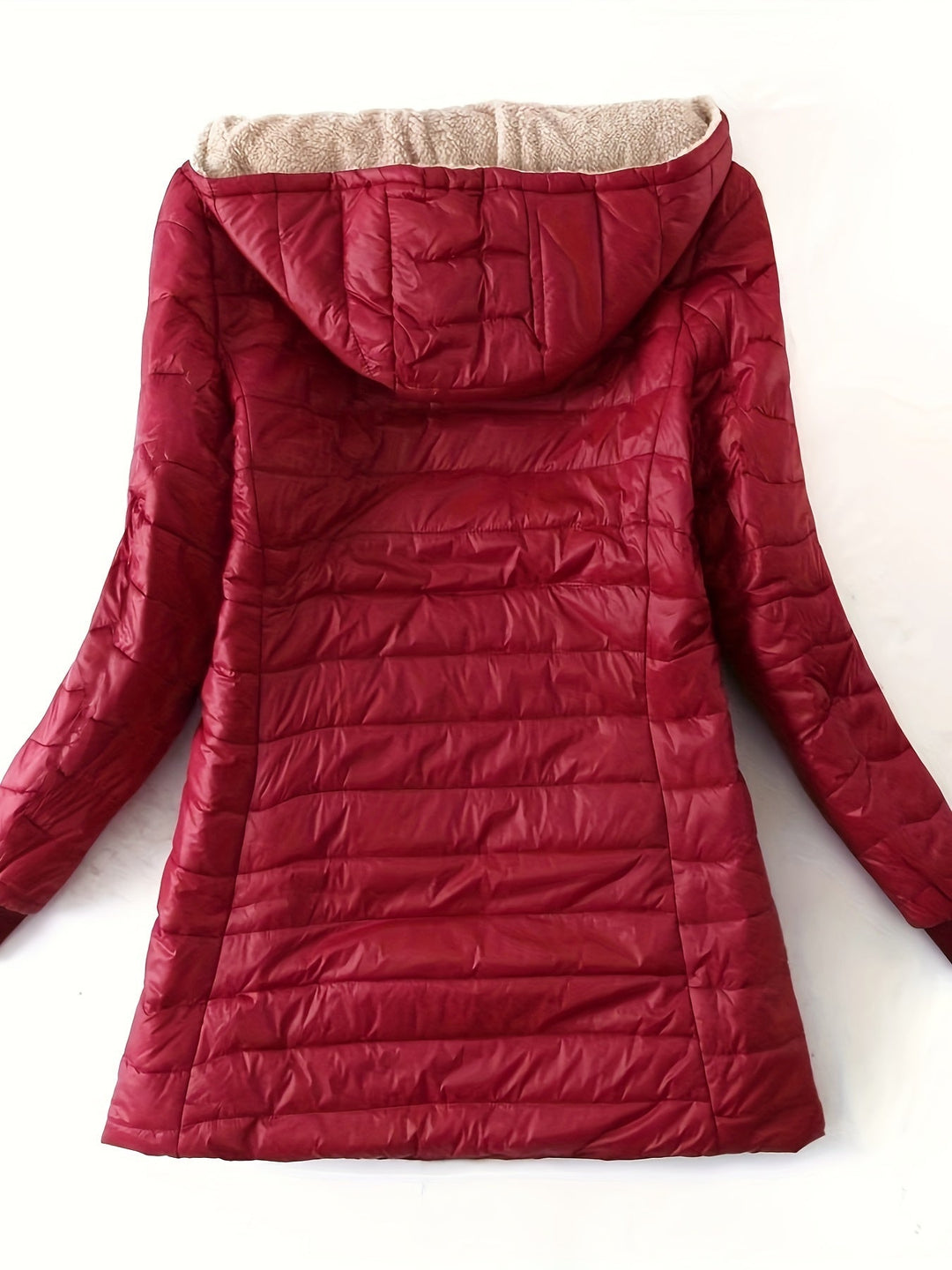 Manteau femme chaud et confortable, long et imperméable, avec une coupe droite élégante pour l'hiver.