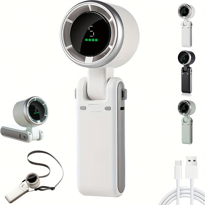 Profitez de la fraîcheur en voyage avec ce ventilateur personnel USB compact et léger.
