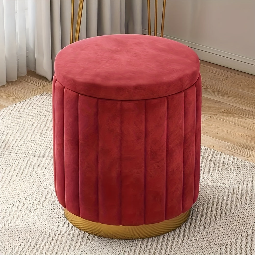 Rangement élégant Nordic Chic, avec siège d'appoint confortable et un plateau miroir sophistiqué.