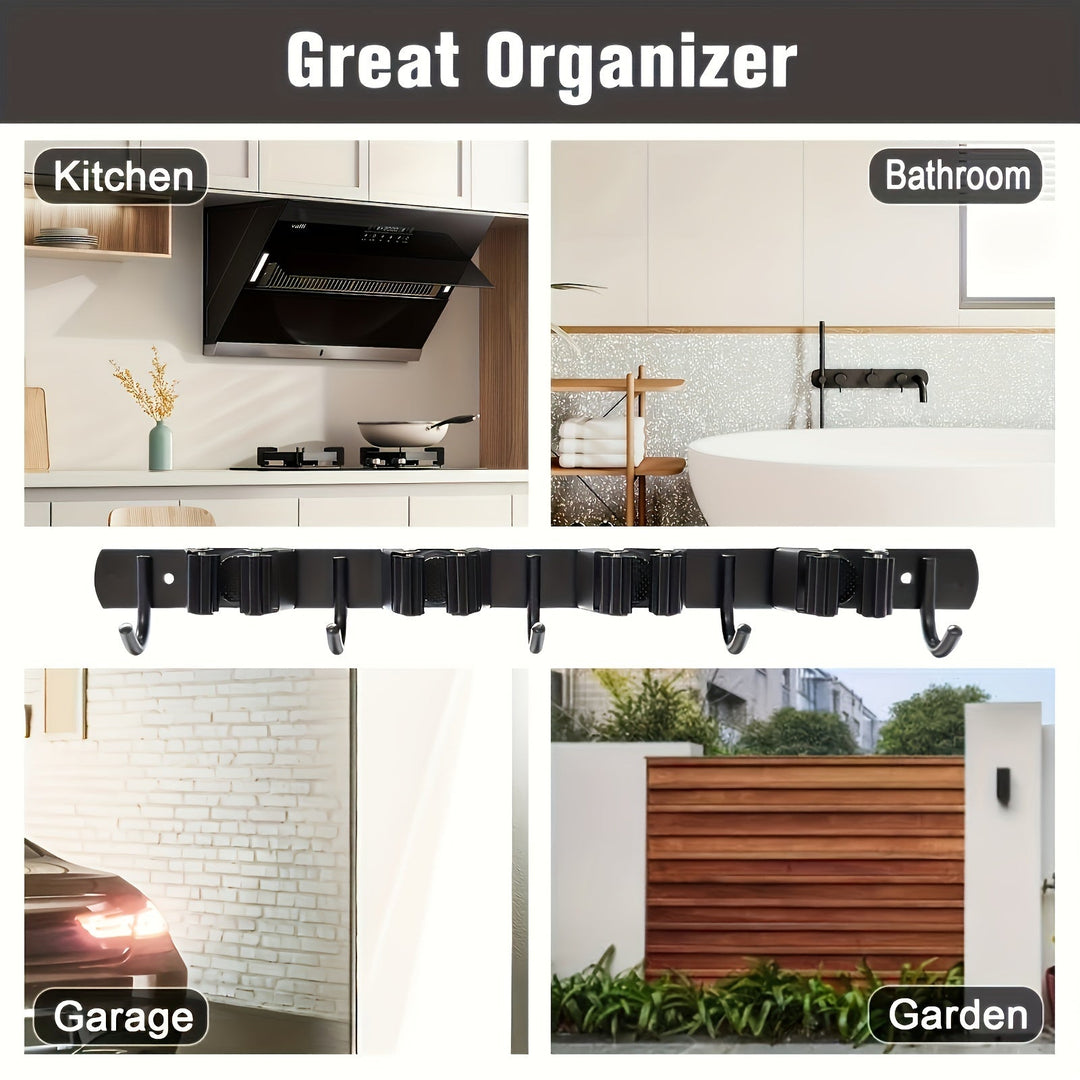 Organisateur d'outils de jardinage et de garage : étagère murale en acier résistant aux intempéries.