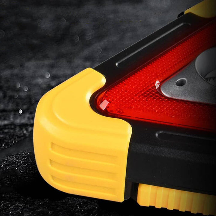 Lumière de sécurité voiture triangulaire, lampe solaire d'urgence pour bord de route et dépannage.