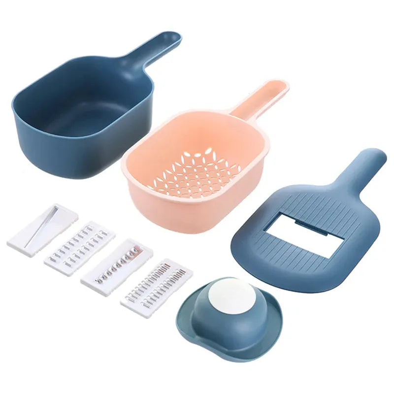 Préparez vos légumes et fruits rapidement avec le coupe-légumes ChopMaster multifonctionnel. Indispensable en cuisine.