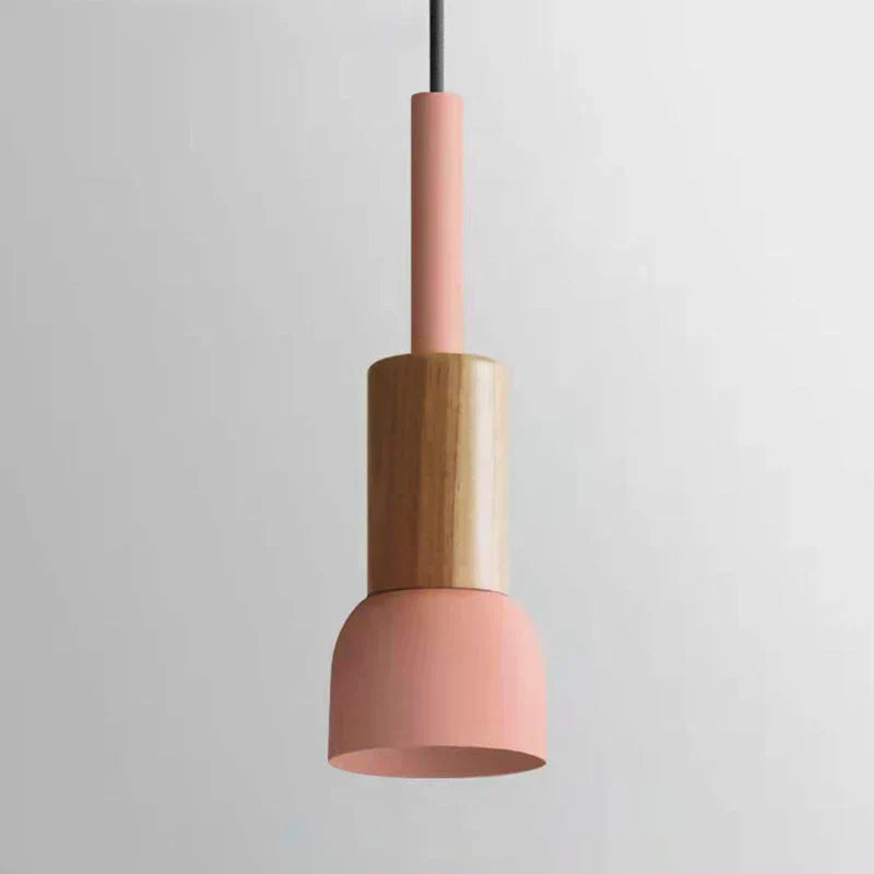 Suspension contemporaine, macaron jaune, éclairage doux pour bureau.