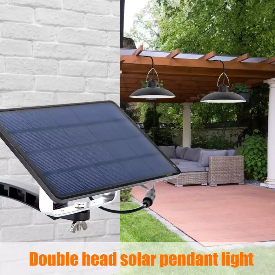 Panneau et lampes LED solaires sans fil TwinRay, télécommande incluse pour une installation rapide.