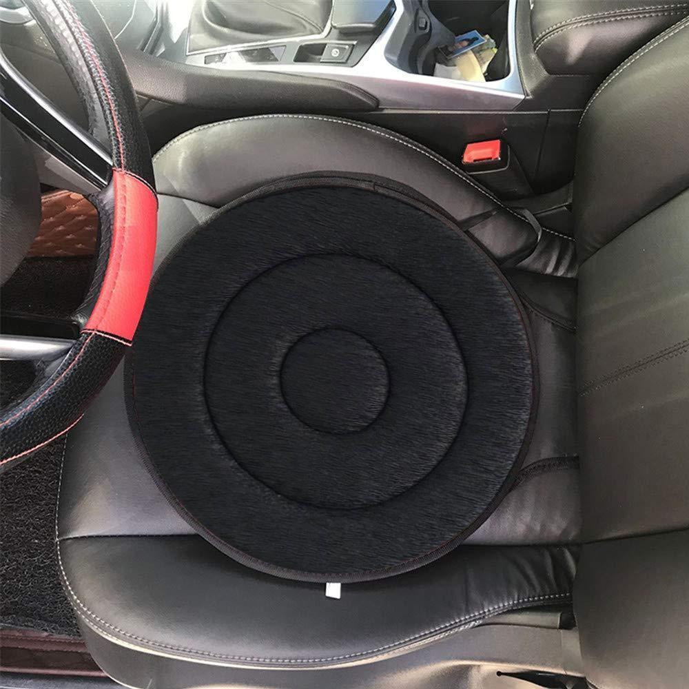 Coussin rotatif 360° ergonomique pour voiture, bureau. Améliore mobilité et confort du dos.
