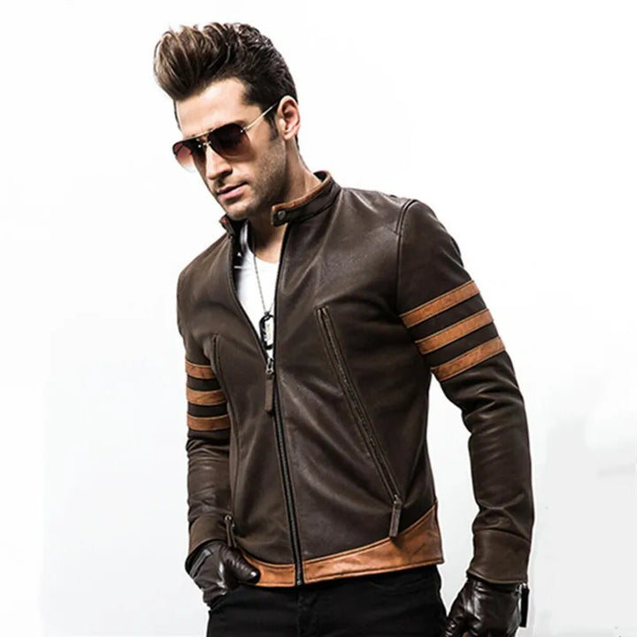 Veste en cuir homme élégante intemporelle, pour un style mode casual ou habillé. Parfaite pour l'automne.