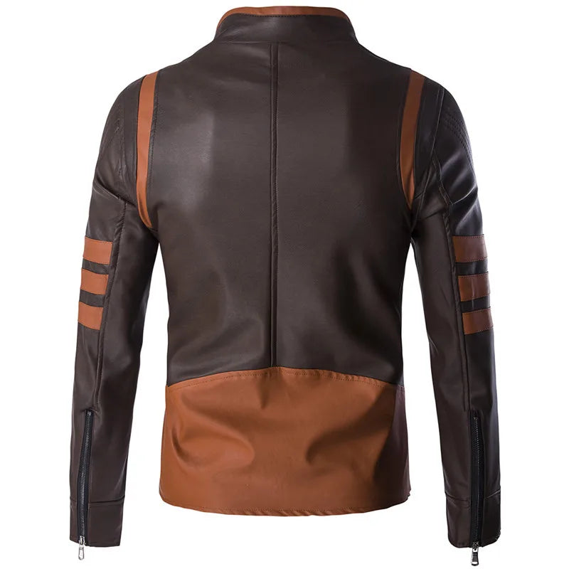 Blouson classique homme en cuir, style audacieux et élégant. Veste intemporelle pour un look urbain et mode.