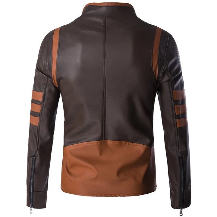 Blouson classique homme en cuir, style audacieux et élégant. Veste intemporelle pour un look urbain et mode.