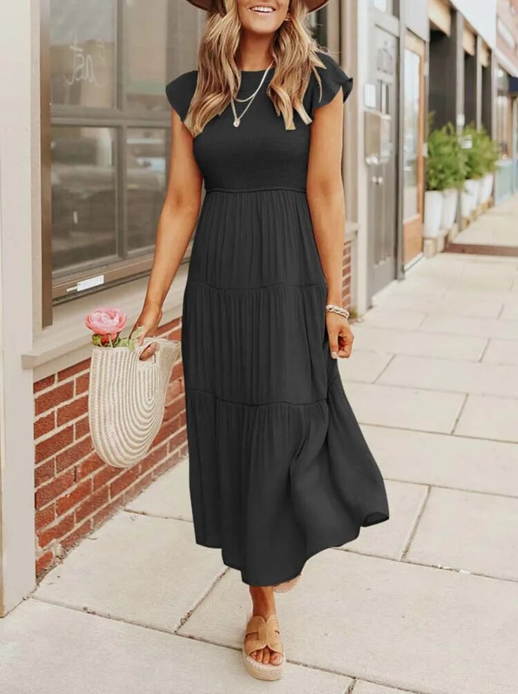 Robe polyvalente femme, tendance. Effet ventre plat, chic et confortable pour toutes vos sorties.