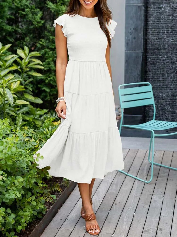 Robe femme confortable et chic, effet ventre plat. Idéale pour une mode féminine élégante et tendance.