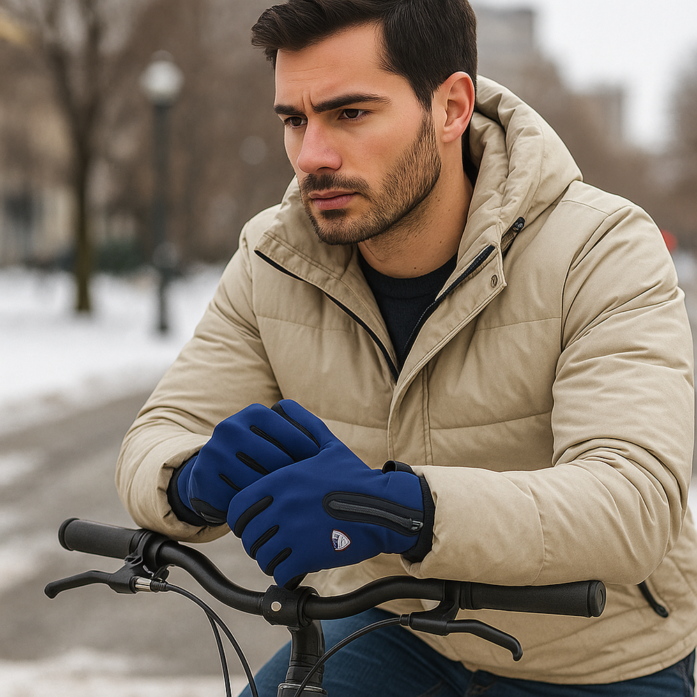 Gants thermiques pour hommes, résistants au froid, avec fonction tactile, parfaits pour activités hivernales extérieures.