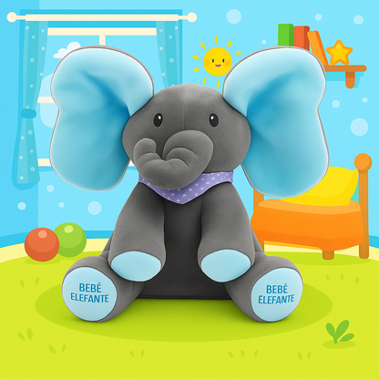 Peek-a-Boo Talking Elephant™ — ¡El Compañero Mágico de Tu Bebé!