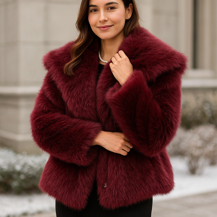Tendance automne hiver: manteau femme chaud effet velours, style chic et élégant pour affronter le froid.