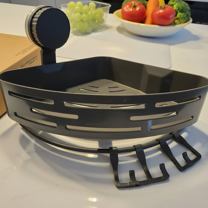 Optimisez l'espace de votre douche avec cette étagère d'angle. Rangement mural sans perçage, très pratique.