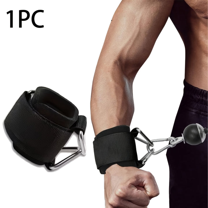 Paire de sangles de poignet antidérapantes pour fitness, emballées, prêtes pour votre entraînement de force.
