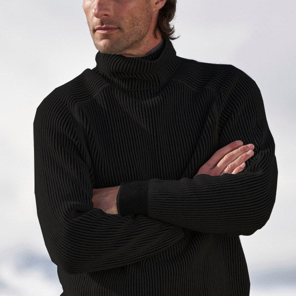 Pull-over col roulé chaud et confortable pour homme, en tricot fin, parfait pour l'hiver et l'automne.