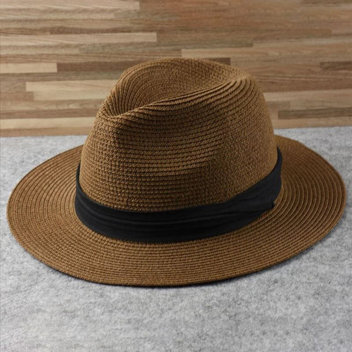 Chapeau d'été unisexe fait main, style classique et élégant, parfait pour la protection solaire.
