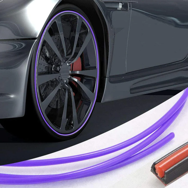 Accessoire auto universel: protecteur de jante noir en caoutchouc pour jante alu de voiture, bricolage auto.