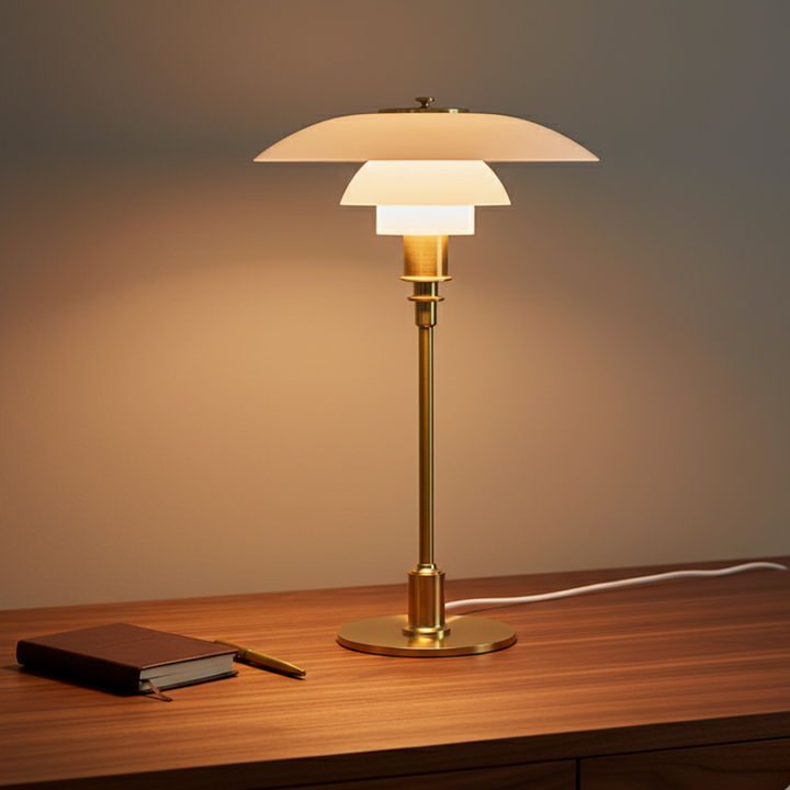 Lampe de bureau minimaliste LED, design scandinave, améliore la concentration et le style.