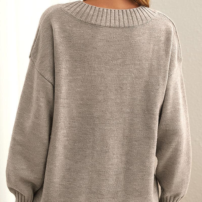 Elegant stickad cashmere-tröja för kvinnor