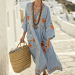 Bleu clair et orange