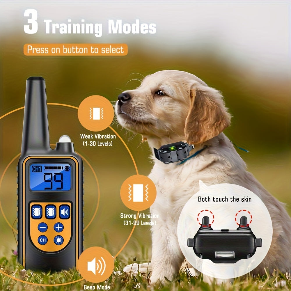 Collier de dressage rechargeable longue autonomie, parfait pour l'entraînement quotidien de votre chien.