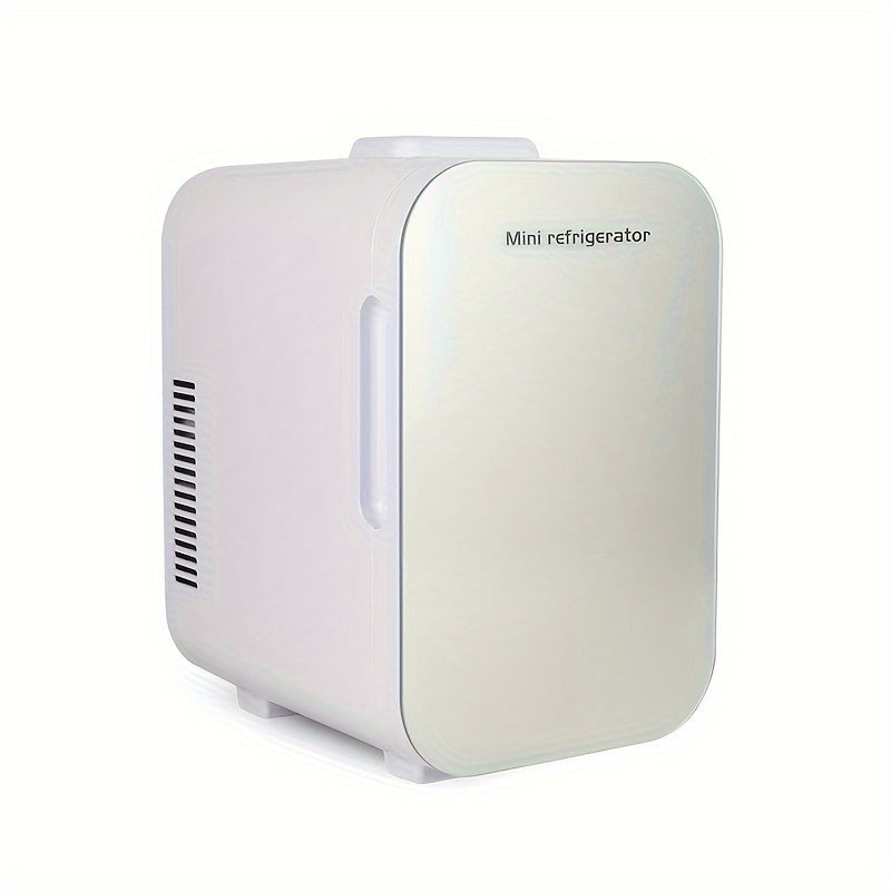 Petit réfrigérateur 8L éco-énergétique. Stocke aliments et boissons. Compact, avec porte vitrée élégante.