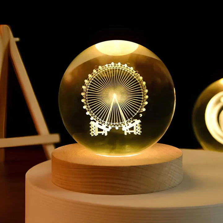 Lampe décorative LED cristal, améliore l'ambiance de votre espace avec sa lumière unique.