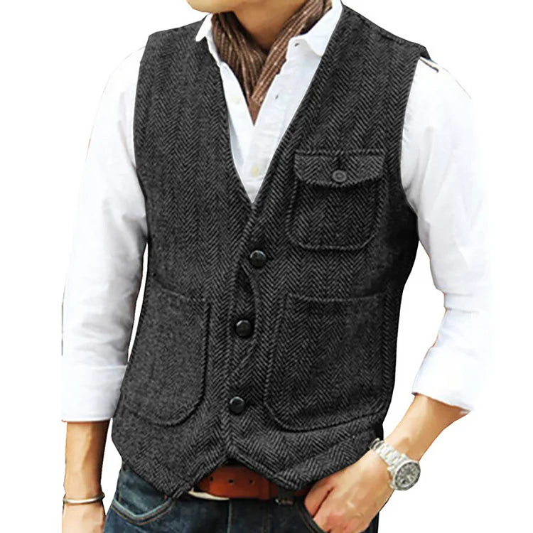 Gilet costume homme chic, parfait pour une tenue formelle ou un style décontracté et sophistiqué.