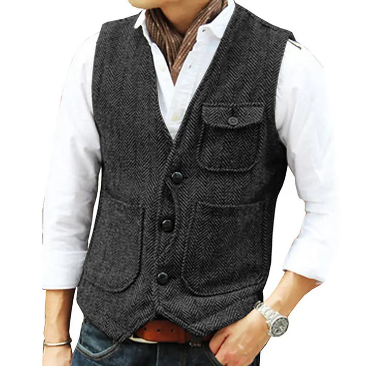 Gilet costume homme chic, parfait pour une tenue formelle ou un style décontracté et sophistiqué.