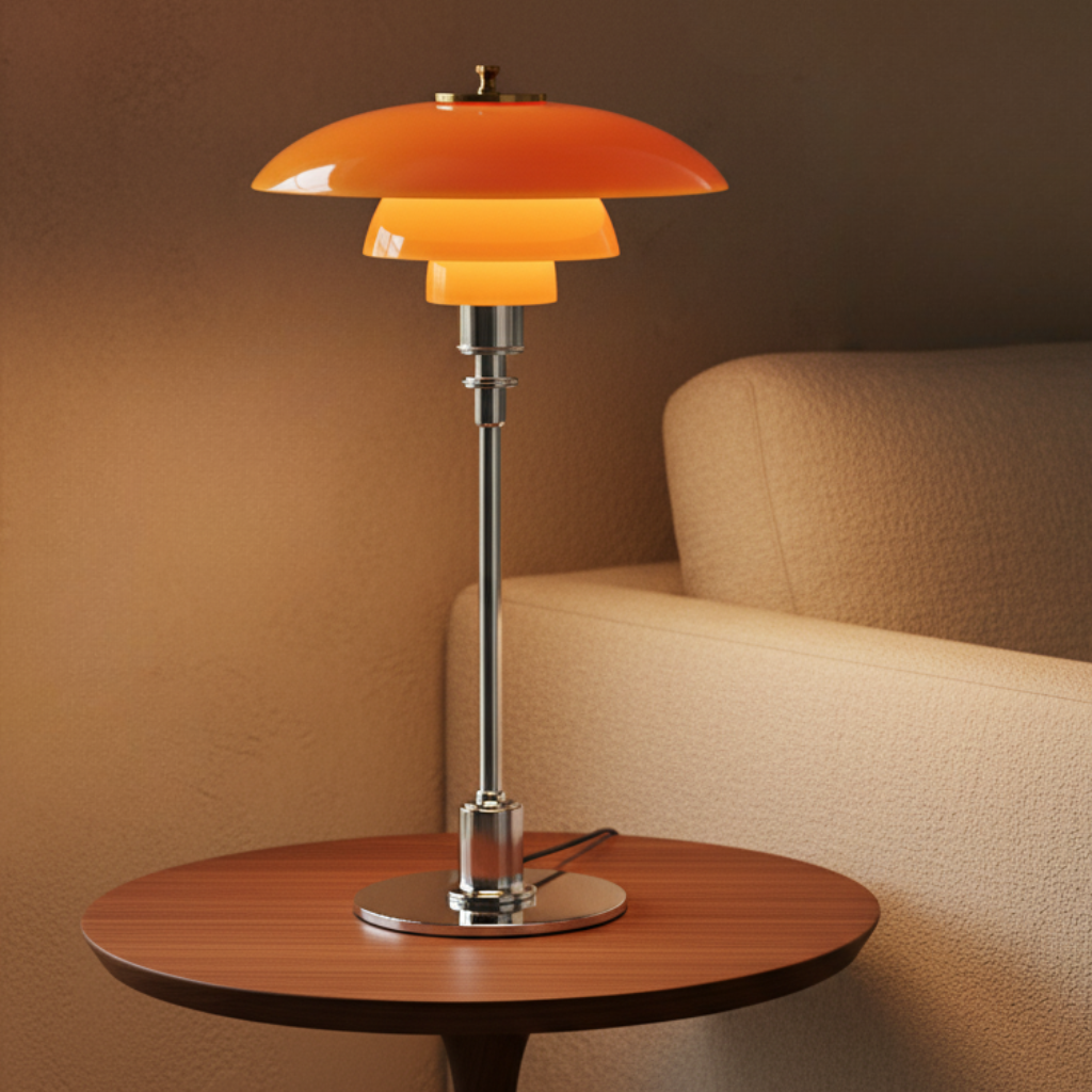 Décoration moderne : lampe de chevet LED, design scandinave épuré, parfaite pour la chambre.