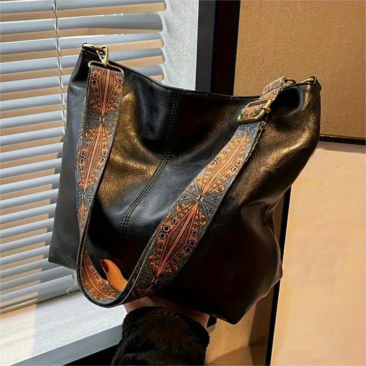 Sac à main bandoulière compact Wanda en cuir PU, mode femme, parfait pour le quotidien.