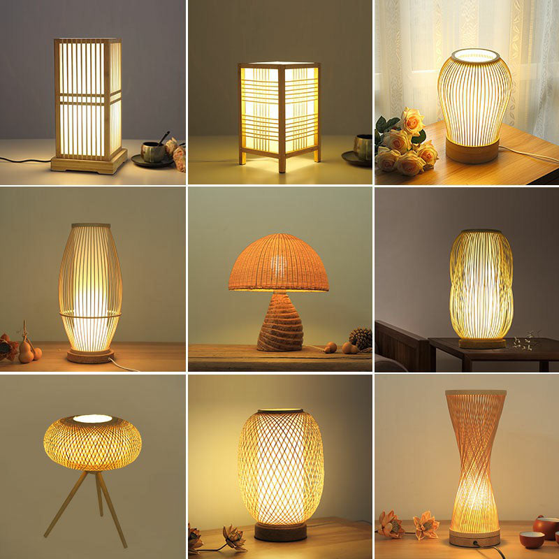 Lampe de nuit avec design naturel, idéale pour une ambiance relaxante et moderne.