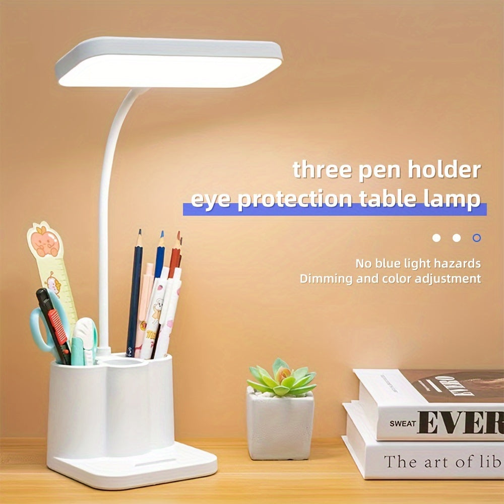Éclairage de bureau LED portable pour enfants et adultes. Lampe rechargeable avec intensité lumineuse ajustable.