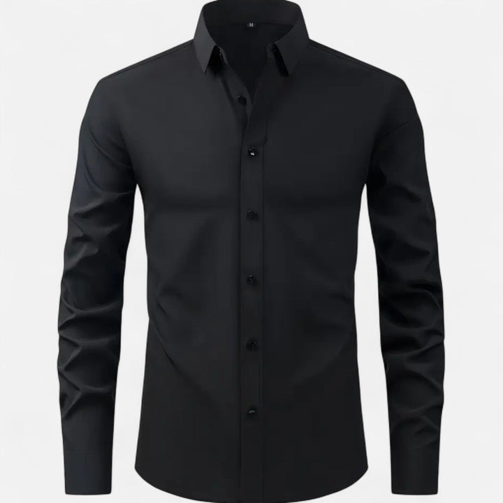 Chemise homme extensible, coupe ajustée. Confort maximal pour la mode masculine quotidienne, style chic.