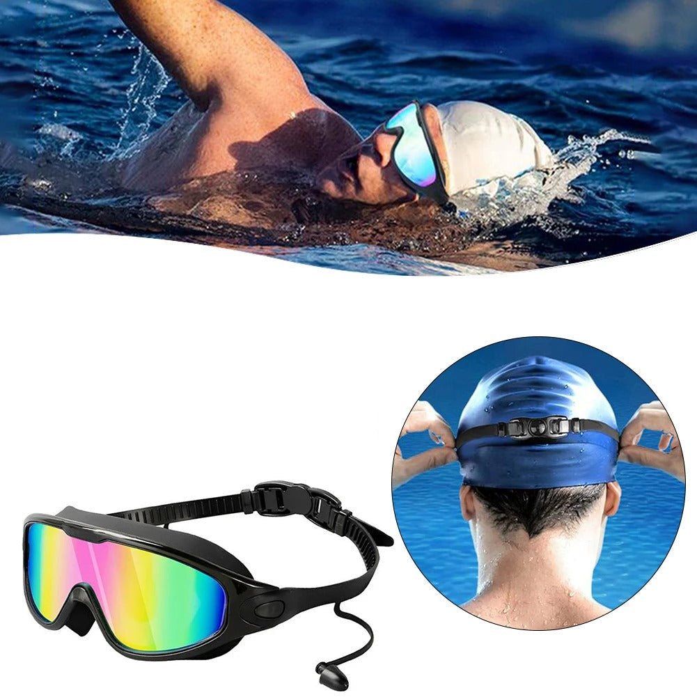 Lunettes de natation AquaVision Pro unisexes, anti-buée, anti-UV. Vision claire pour tous nageurs.