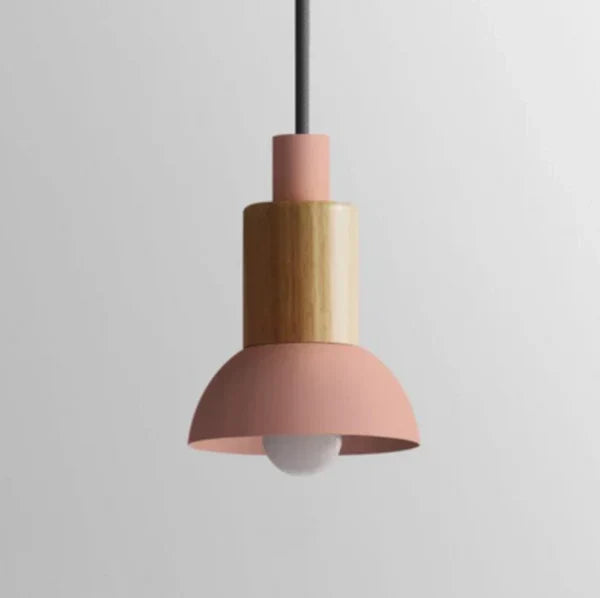 Luminaire suspendu, style nordique macaron gris, pour une ambiance sereine.