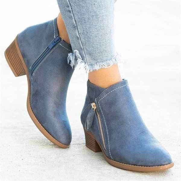 Bottes femme Odile chic, bottines noires confortables pour un style urbain affirmé. Chaussures élégantes.