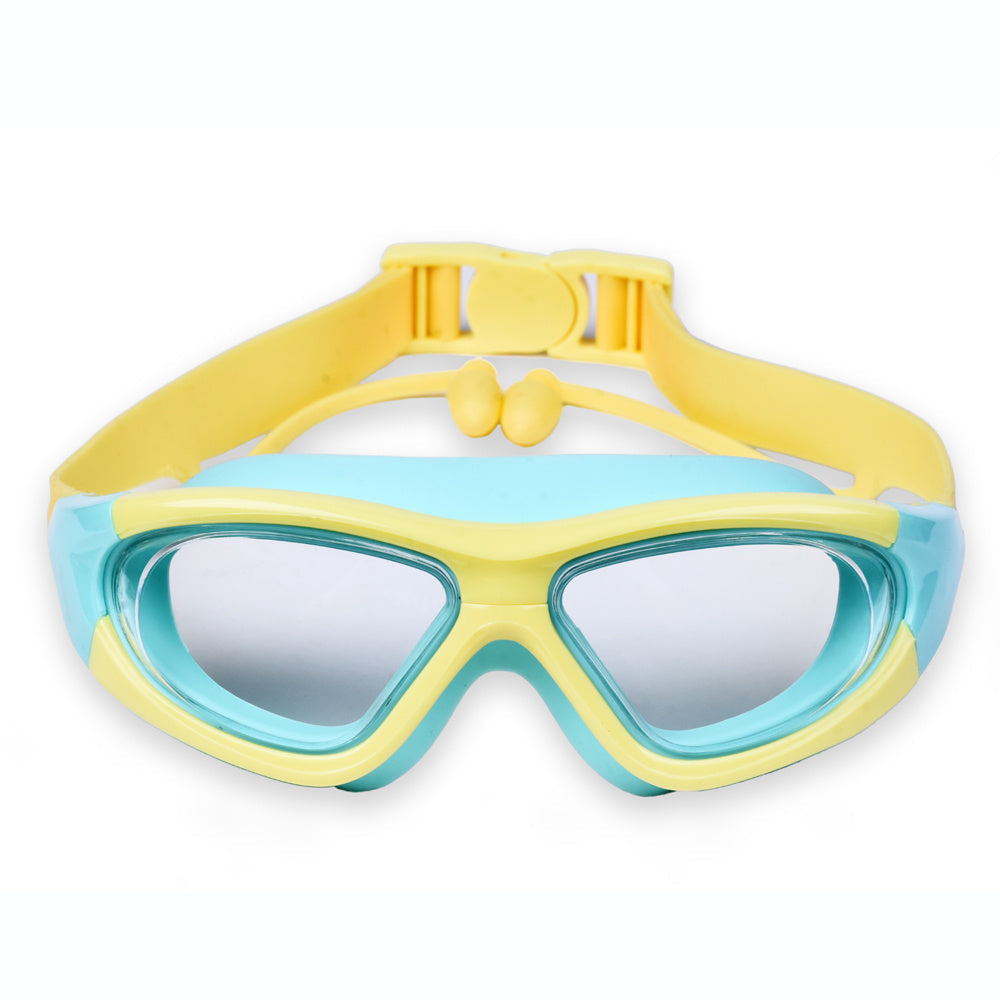 Jeune nageur avec lunettes natation enfant anti-buée protection UV, grand confort.