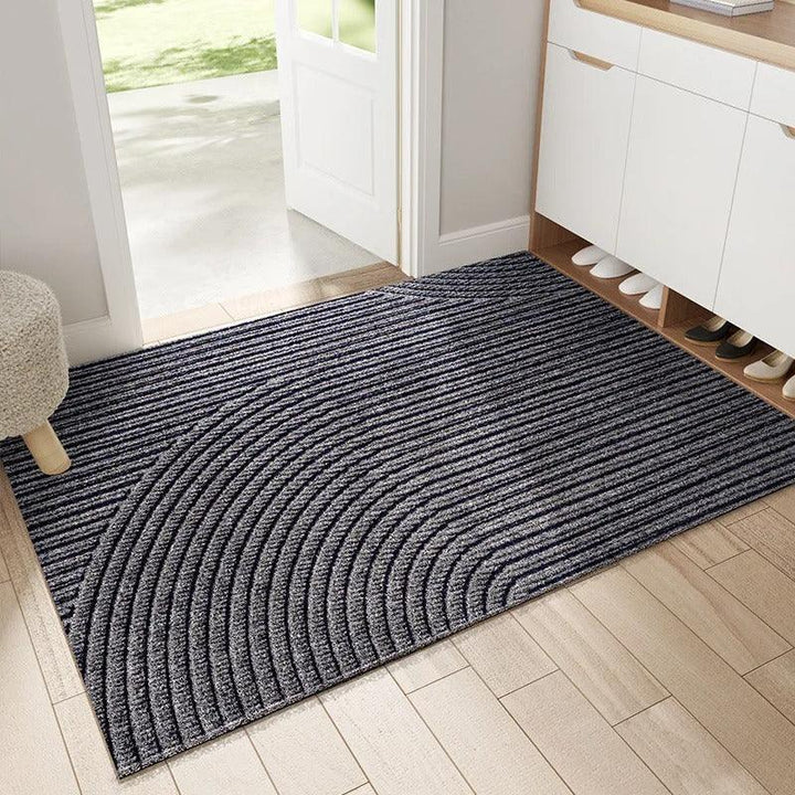 Tapis d'entrée résistant, facile à nettoyer, parfait pour intérieur/extérieur, design moderne.