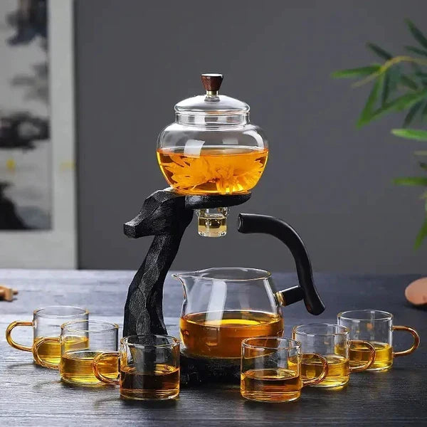 Magnifique théière en verre pour infusion magnétique, idéale pour un moment de détente et un cadeau raffiné.