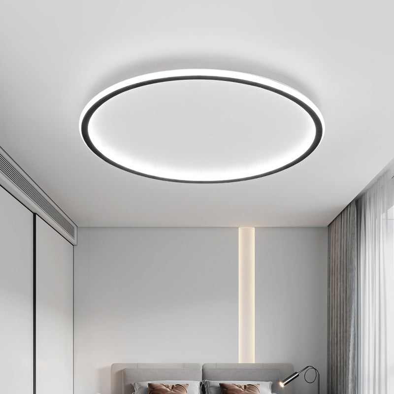 Élégant plafonnier LED circulaire scandinave, éclairage moderne et minimaliste pour votre maison.