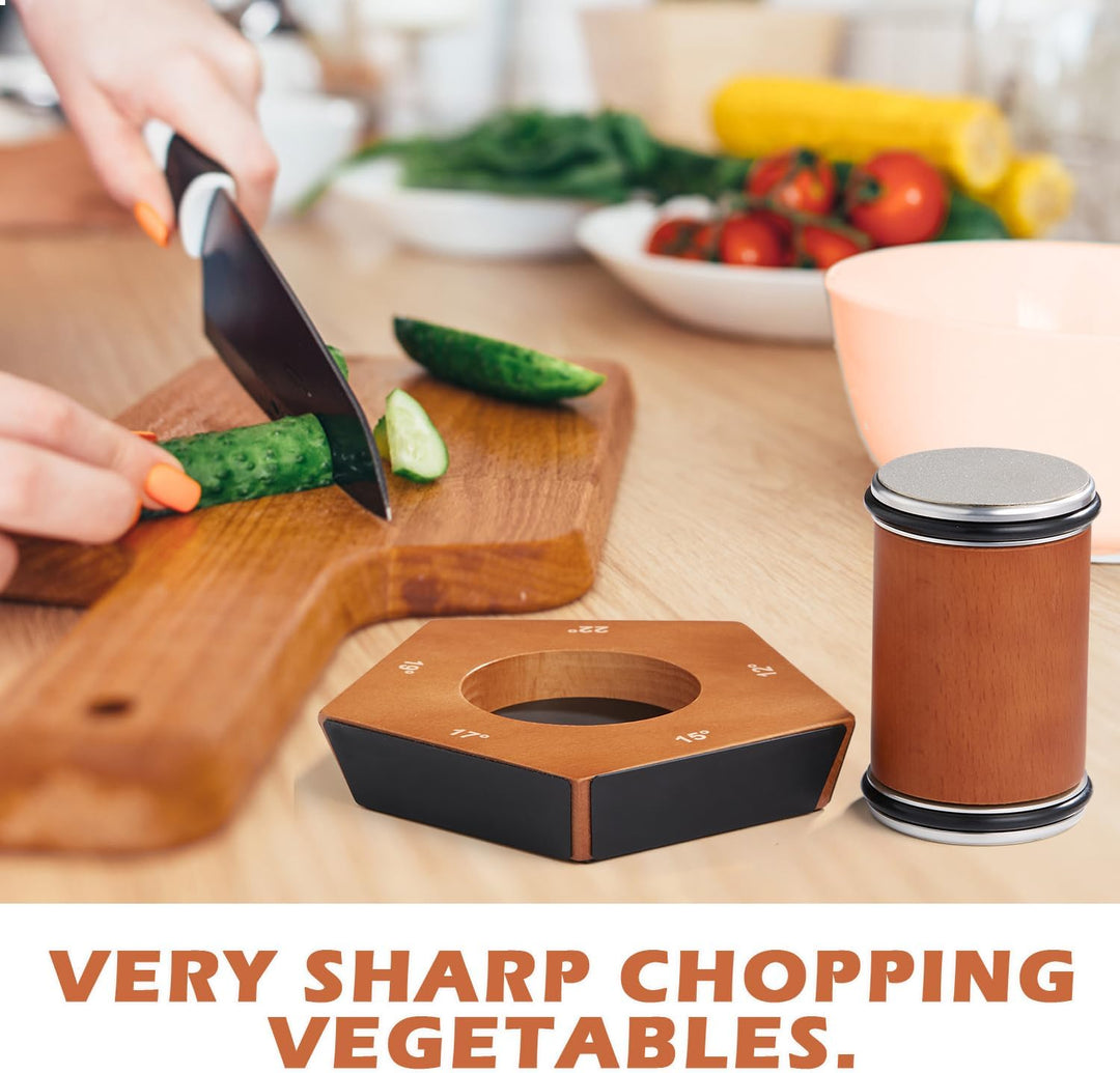 Aiguiseur professionnel à rouleaux diamant pour couteaux de cuisine, garantissant un tranchant durable et précis.