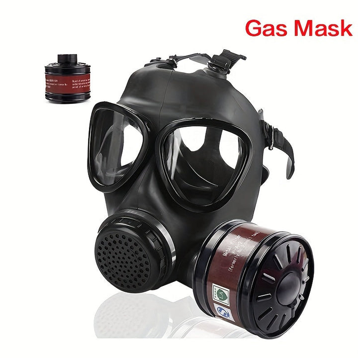 Masque gaz tactique unisexe haute performance, idéal pour protection chimique, nucléaire, biologique.