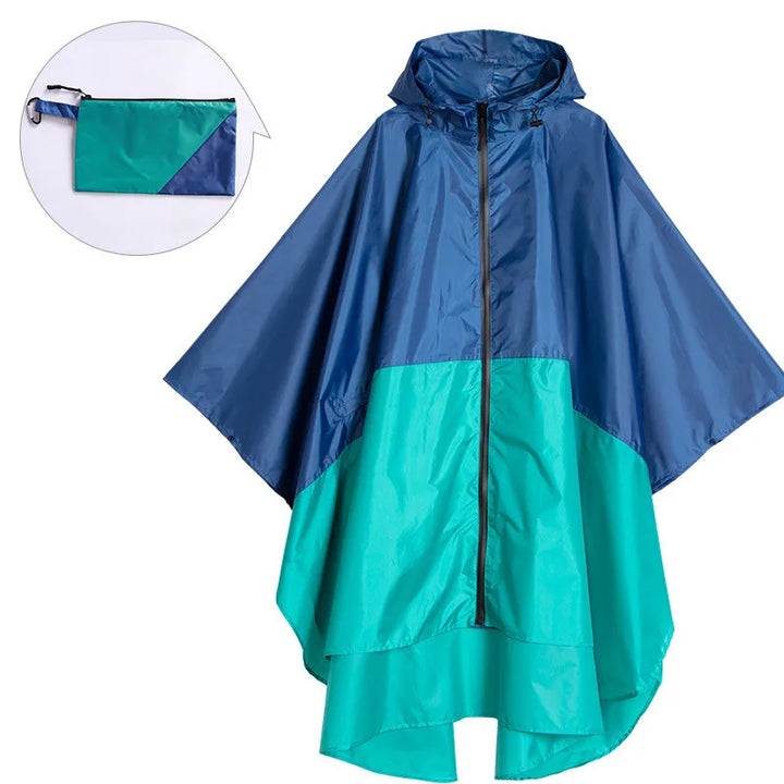 Poncho de protection pluie durable avec capuche. Unisexe, essentiel pour toutes aventures extérieures.